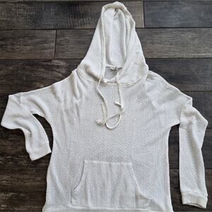 #482 Essentials By Full Tilt Cream Hooded Sweater